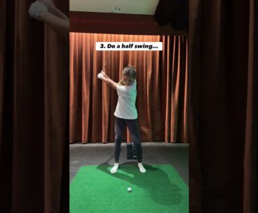 Wanna flush the ball like the Pro’s… ?!? ✨ #shorts #golf #golfgirl #golfdrill