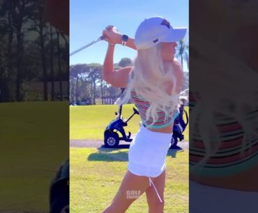 Amazing Golf Swing you need to see | Golf Girl awesome swing | #golf  #shorts Karin  Hart