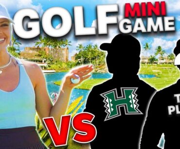 Putt-Off vs. D1 College Golfer + a TOUR PLAYER | Can I Keep Up?! | Claire Hogle