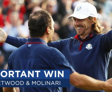 Fleetwood & Molinari Win Last Three Holes vs Woods & Reed | 2018 Ryder Cup