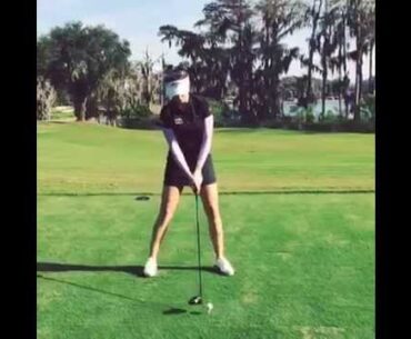 Sandra Gal Golf Swing 01/2015