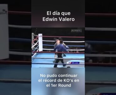 Hasta aquí llegó el récord de KO’s en el 1er round para Edwin Valero