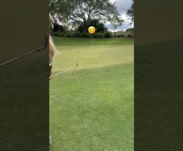 Here’s one way to hit a golf pitch shot!