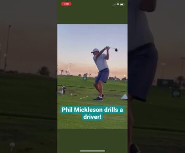 Phil Mickelson drills a drive at LIV range! #philmickelson #liv #golf