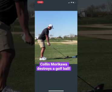 Collin Morikawa destroys a golf ball! #golf #collinmorikawa #shorts