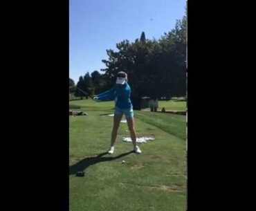 Sandra Gal Golf Swing 2014