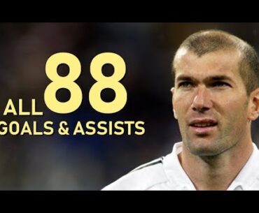 Zinedine Zidane All 88 Goals & Assists For Real Madrid