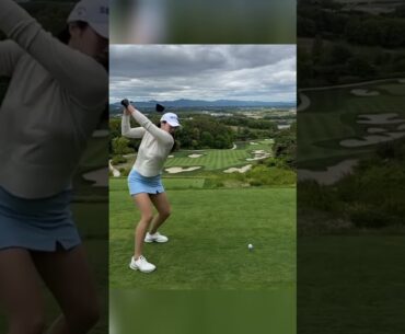 와 한 240미터 나갈것 같은데요?🔥🚀🚀#golf #shorts #golfgirl | GOLF#SHORT