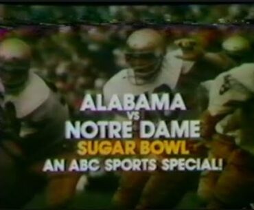 1973 Sugar Bowl Notre Dame @ Alabama; ABC College Football