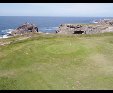 Golf de Belle Ile en Mer - drone aerial video - bleu - Hole#04