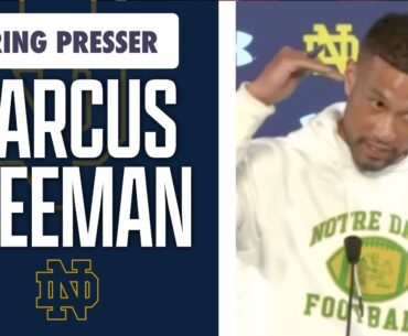 Marcus Freeman on start of Notre Dame football 2023 spring practice | Expectation for Irish camp
