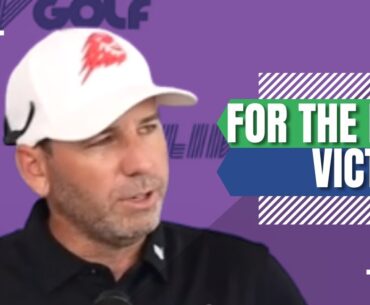 Sergio Garcia TALKS about trailing LIV Golf League Tucson LEADER Marc Leishman