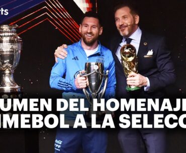 LO MEJOR DEL HOMENAJE A LA SELECCIÓN ARGENTINA 🔥 LÁGRIMAS Y EMOCIÓN DE MESSI, SCALONI Y MUCHO MÁS