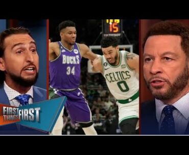 FIRST THINGS FIRST | Nick Wright reacts Tatum scores 40 Pts as Celtics dominate Bucks 140-99