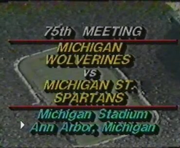 1982 Michigan State @ Michigan; College Football