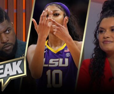 Issue with Angel Reese taunting Caitlin Clark in LSU’s championship win? | WBB | SPEAK