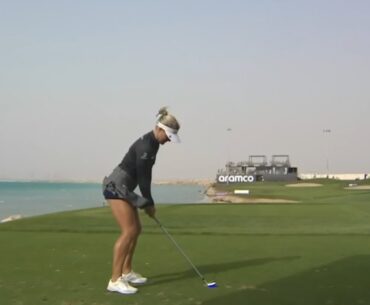 美女長打者「Charley Hull」パワースイングモーションスローモーション, beauty golfer "Charley Hull" Power swing slow motion 2023