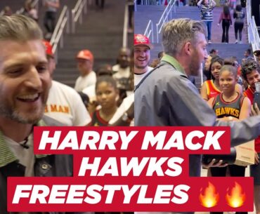 Harry Mack Freestyle raps for fans at Atlanta Hawks game