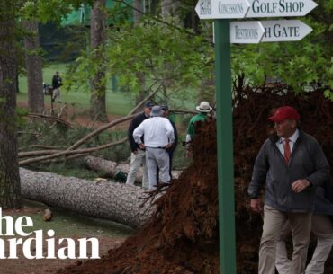 Falling trees cause Masters mayhem as second round at Augusta is suspended