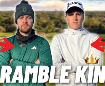 WE ARE THE BEST SCRAMBLE PLAYERS ON YOUTUBE.... INSANE 18 HOLES IN 45MPH WIND!