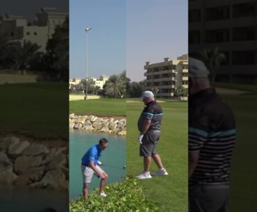 Stupid Golfers Kick Off Over A Drop!