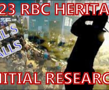 2023 RBC Heritage Initial Research