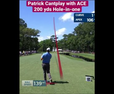 Patrick Cantplay with the Ace - Hole-in-one #golf #holeinone #shorts #rbcheritage
