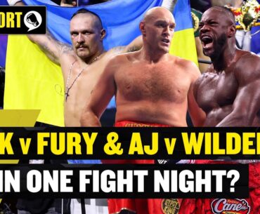 Could we see boxing SUPER CARD with Usyk vs Fury and Joshua vs Wilder all in ONE night!? 🤯🔥