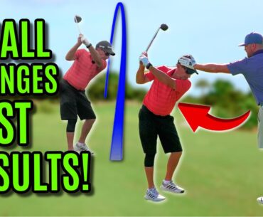 Small Changes To Golf Swing Bring FAST Results---On Course Golf Lesson