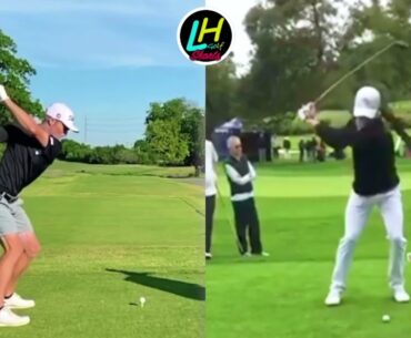 WILL ZALATORIS DRIVER SLOW MOTION SWING | FACE ON AND DOWN THE LINE