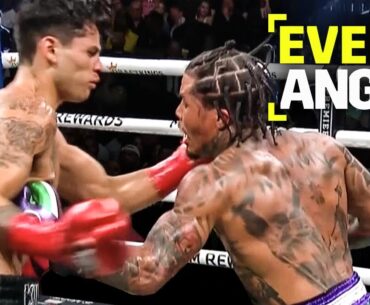 Every angle of Gervonta Davis' BRUTAL body shot on Ryan Garcia