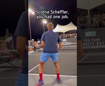 Scottie Scheffler, stud golfer, not stud pickleball player.
