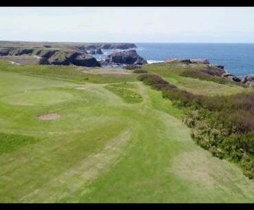 Golf de Belle Ile en Mer - drone aerial video - bleu - Hole#13