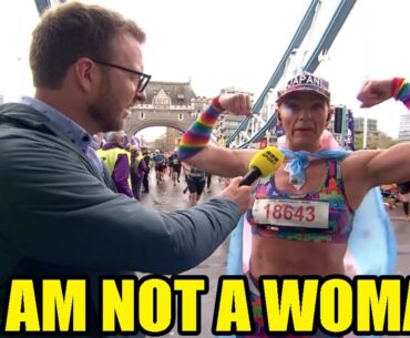 Trans runner admits "I'M NOT A WOMAN" after BEATING 14,000 women at London Marathon! Gives up medal!