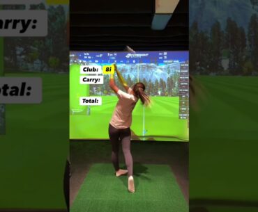 my current yardages… #shorts #golf #golfswing #golfgirl #golfsim