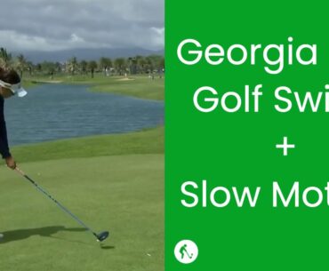 Georgia Hall Golf Swing + Slow motion on round #golf #lpga #golfswing