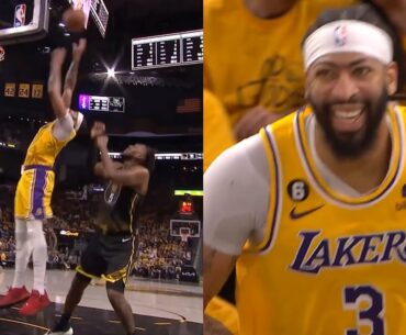 Anthony Davis can only laugh after tipping it into the Warriors basket 😂 Game 1