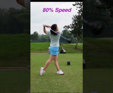 Drive at 80% Speed - Golf with Michele Low #shorts #golfswing #golfdriver #golftips #golfer