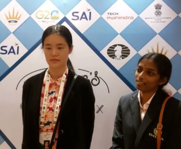 Interview with Zhu Jiner & Vaishali | FIDE Women's Grand Prix in New Delhi | 10 Round