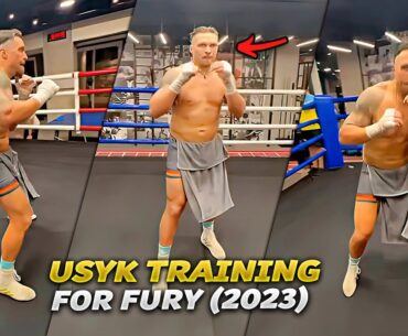 Oleksandr Usyk training for Tyson Fury. Crazy hand speed. Usyk vs Fury HIGHLIGHTS HD BOXING (2023)