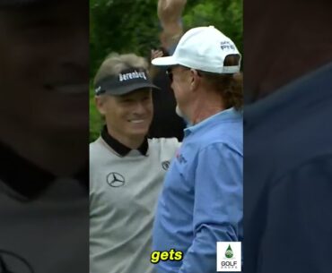 Miguel Jimenez's Incredible Hole in One Shot at the Par 3 Sixteenth Hole Wells Fargo #Shorts