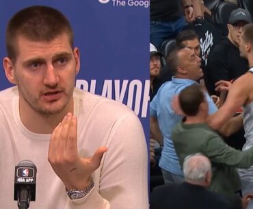 Nikola Jokic on incident with Suns owner Mat Ishbia "The fan put a hand on me first"