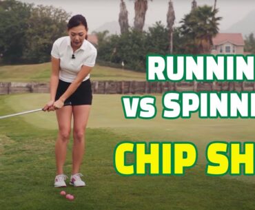 Running & Spinning A Chipshot | Golf with Aimee