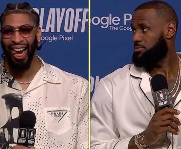 LeBron James & Anthony Davis on Game 4 Win vs Warriors, Postgame Interview