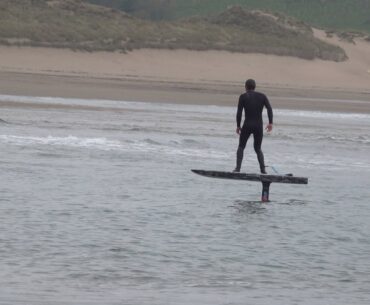 Appletree Downwind Foil Board - catching tiny waves