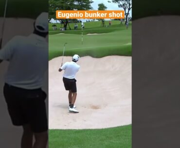 Eugenio Chacarra bunker shot slow mo #golf #livgolf #golftips #bunkershot #short