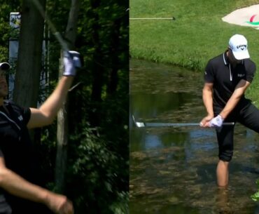 Golfer Takes Shoes and Socks Off To Save Par From Water