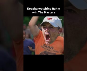 Brooks Koepka watching Jon Rahm win The Masters #Shorts #Golf #TheMasters #golfmemes #pga #LIV