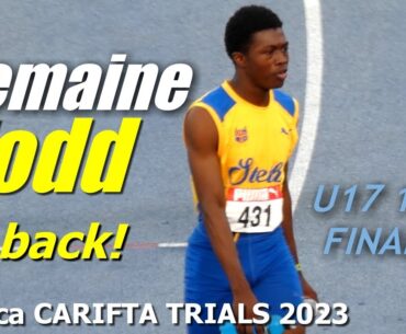 Brilliant Tremaine Todd SIZZLES in the U17 FINAL After Red Card DRAMA at START | Carifta Trials 2023