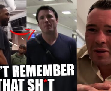 Jon Jones RUNS INTO Chael Sonnen, But Doesn't Act Like a Fan. Colby Covington GOES OFF Edwards.